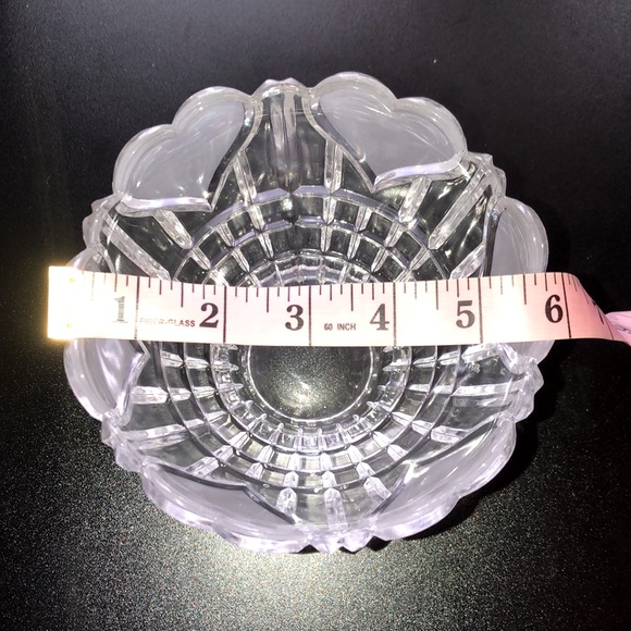 NEW LISTING! 1986 Vintage FTDA Lead Crystal Heart Vase Candy Dish - Picture 9 of 10